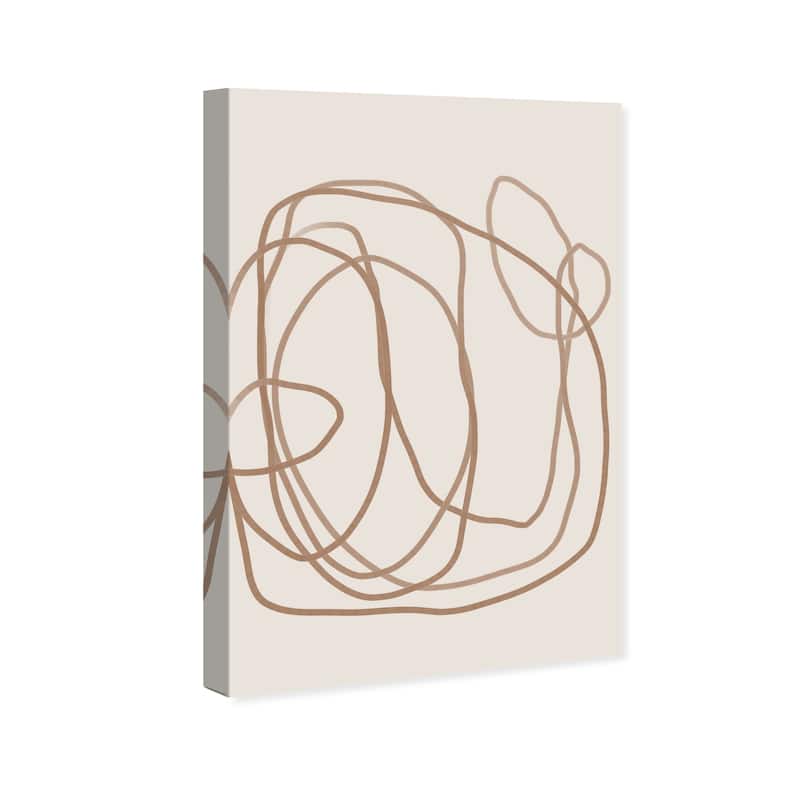 Wynwood Studio Canvas Abstract Abstract Rope Brown and Light Brown Modern & Contemporary Wall Art Canvas Print