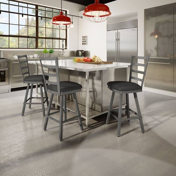 slide 2 of 11, Amisco Century Swivel Counter and Bar Stool