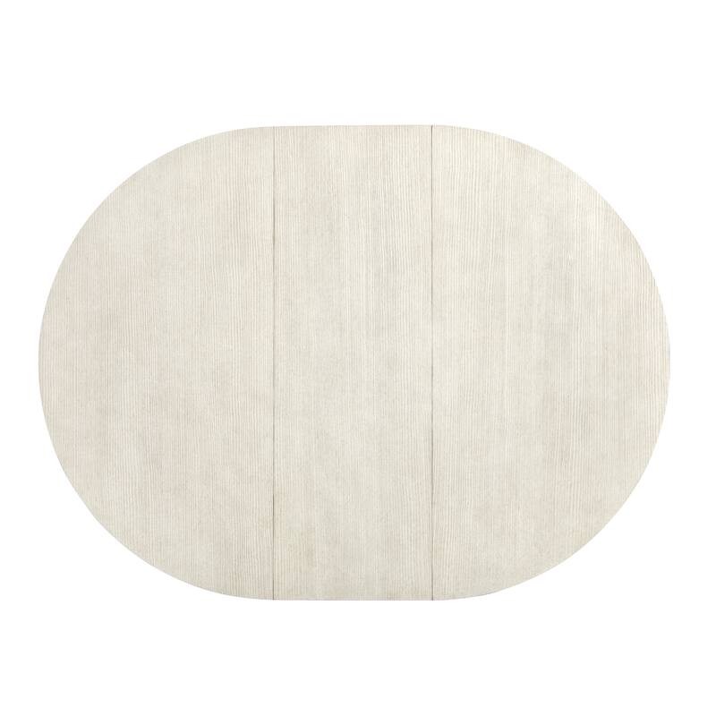 Magnussen Home Lorelei Misty Cloud Extendable 54" Round Dining Table - 54''W x 54''D x 29.75''H