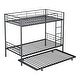 preview thumbnail 12 of 12, Furniture of America Arlay Modern 2-Piece Twin over Twin Metal Bunk Bed with Trundle Set