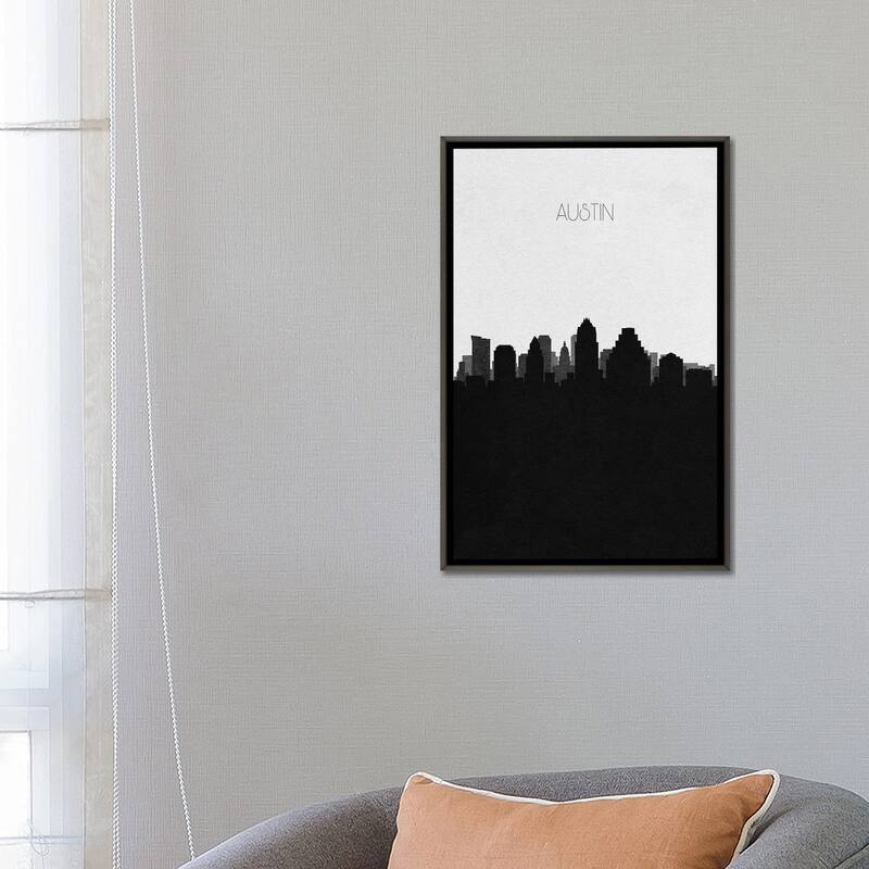 iCanvas "Austin, Texas City Skyline" by Ayse Deniz Akerman Framed