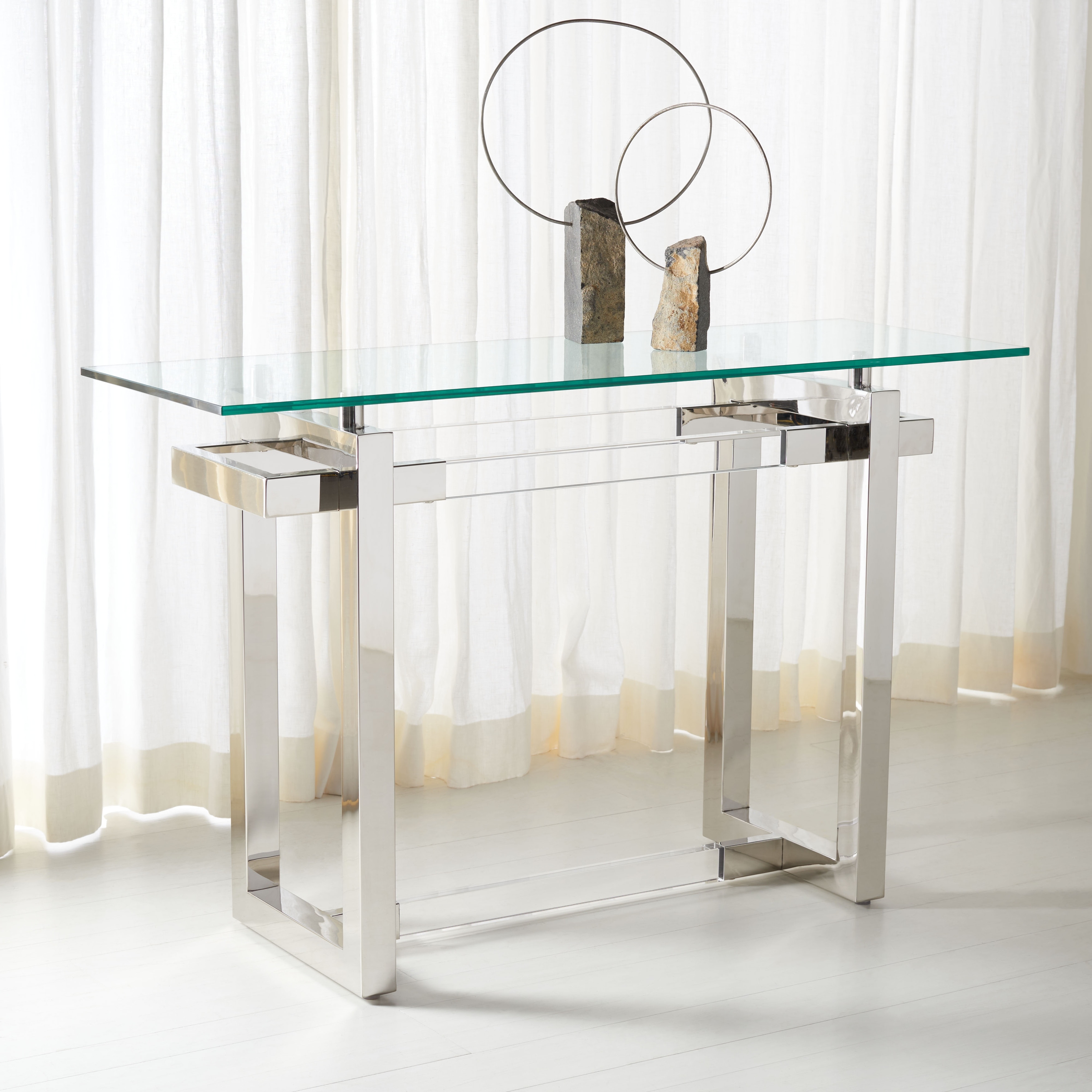 Safavieh glass console deals table