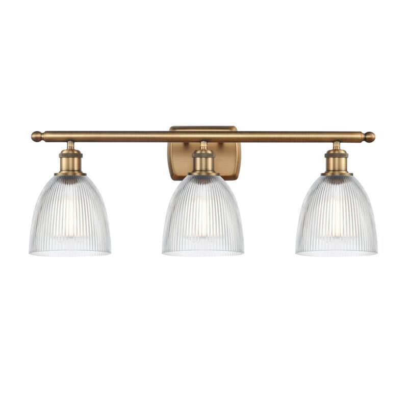 Innovations Lighting Castile 3 Light 26" Wide Bathroom Vanity Light - Brushed Brass / Clear