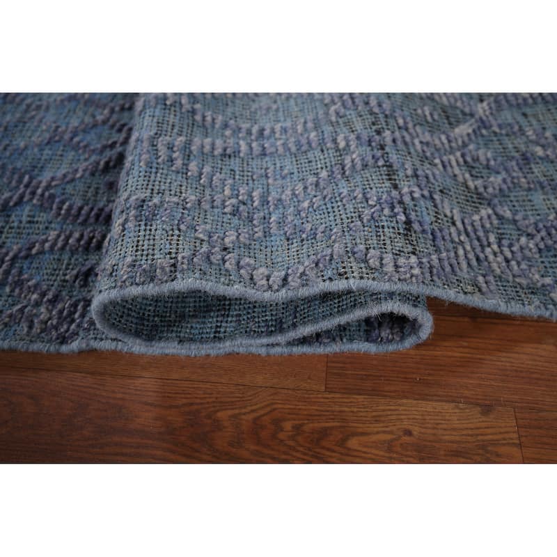 All-Over Trellis Moroccan Oriental Large Rug Hand-Knotted Wool Carpet - 9'8"x 14'7"