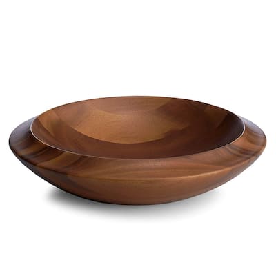 Nambe Skye Wood Centerpiece Bowl - 4" x 16"
