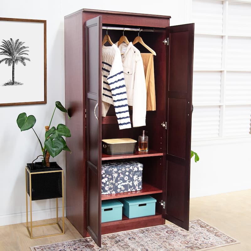 Concepts in Wood Armoire Wardrobe Closet, 6 ft Tall