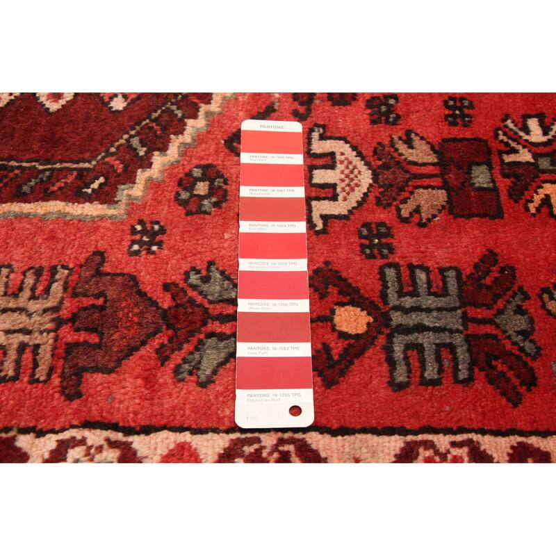 ECARPETGALLERY Hand-knotted Andelz Red Wool Rug - 3'5 x 9'9