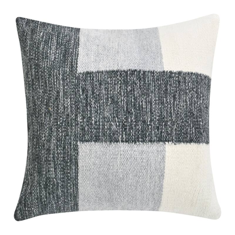 Villa by Classic Home Kass Woven Fabric Color Block Throw Pillow