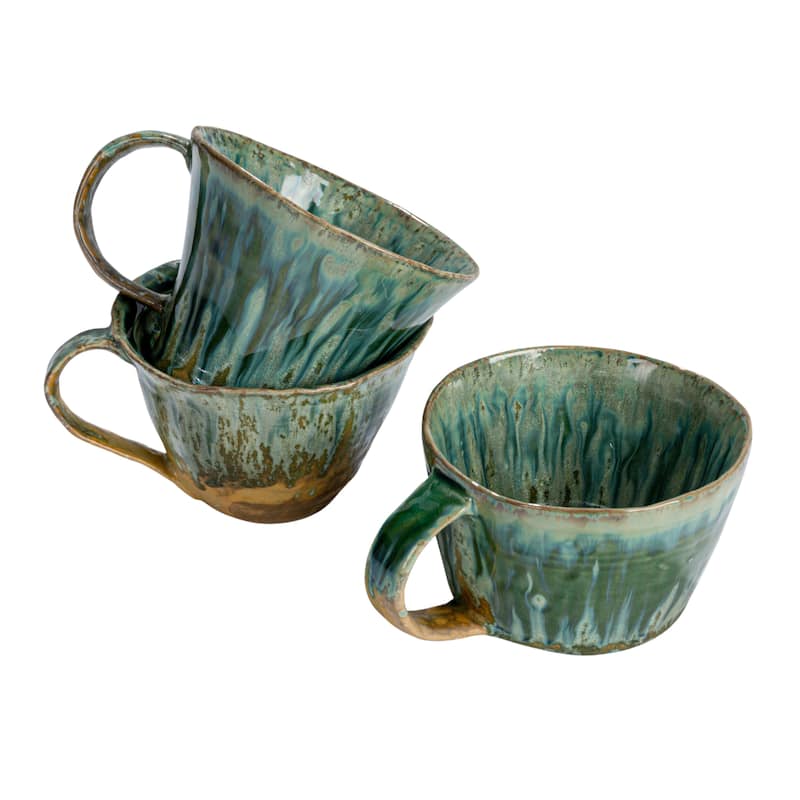 Stoneware Mug Set with Rust Finish - 5.5"L x 4.1"W x 3.1"H