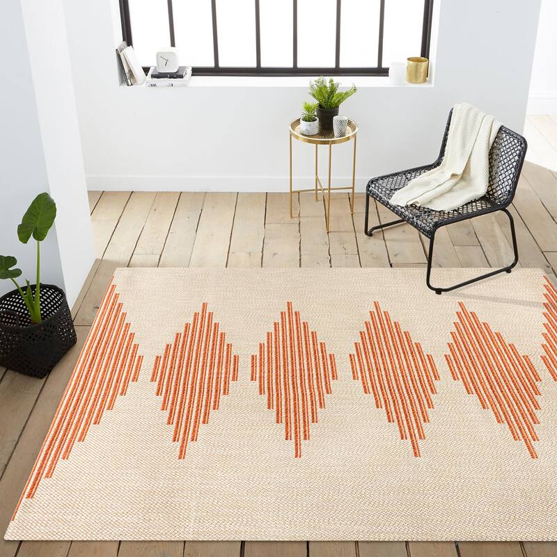 JONATHAN Y Castara Diamond Stripe Indoor/Outdoor Area Rug