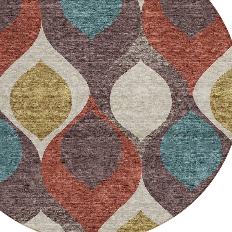 HomeRoots Ogee Transitional Rectangle Outdoor Rug