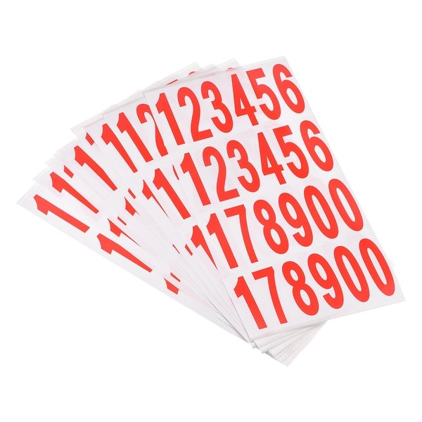 Mailbox Numbers Sticker Label Self Adhesive Red 76x25mm, Pack of 10 Bed Bath & Beyond 36310738