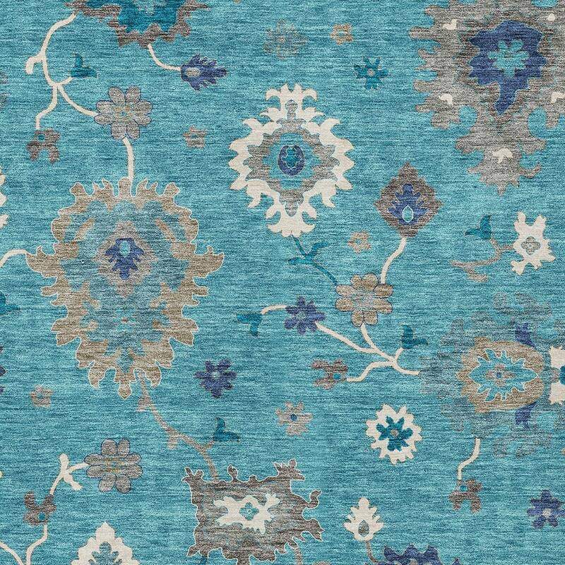 HomeRoots Floral Traditional Rectangle Outdoor Rug