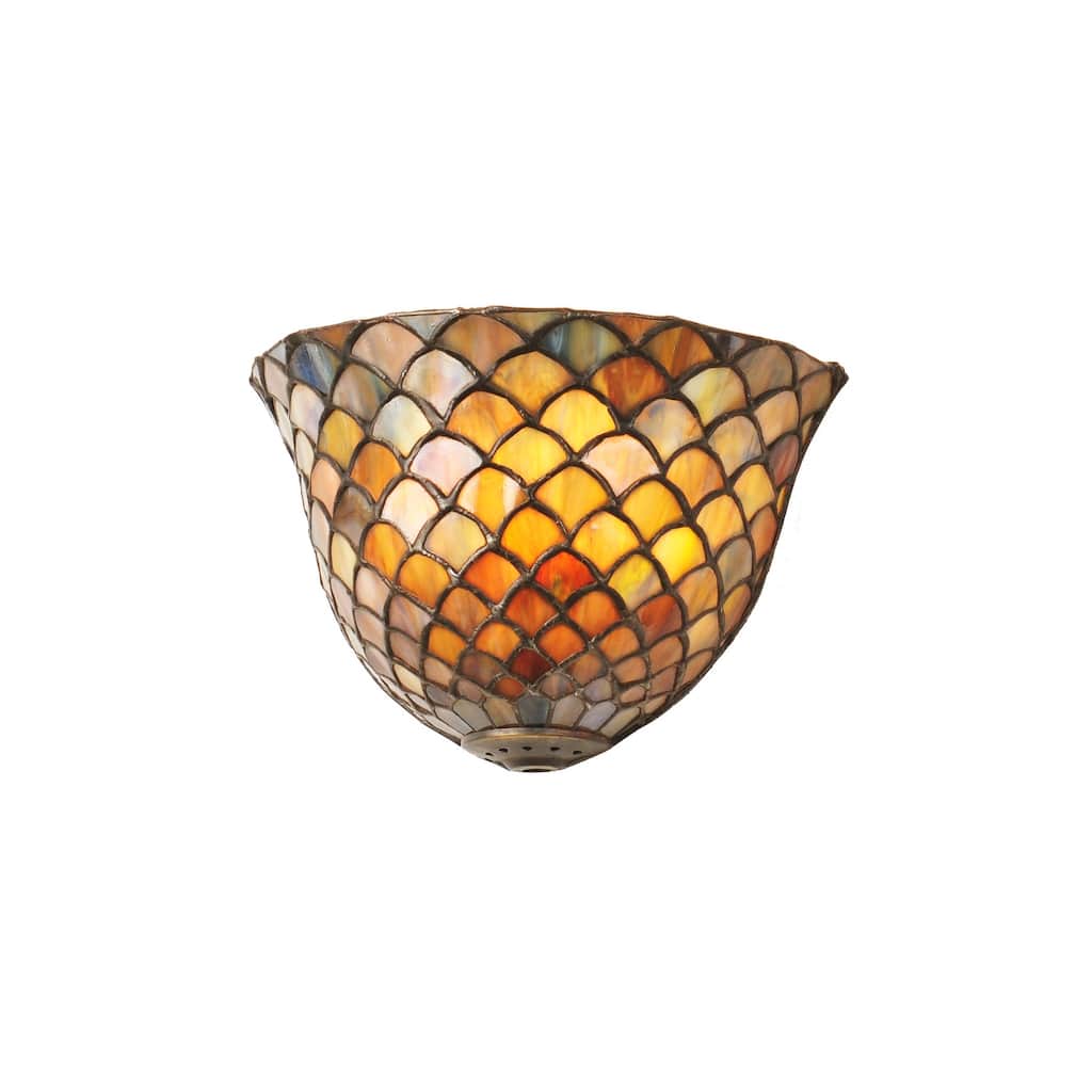 8" Wide Fishscale Wall Sconce