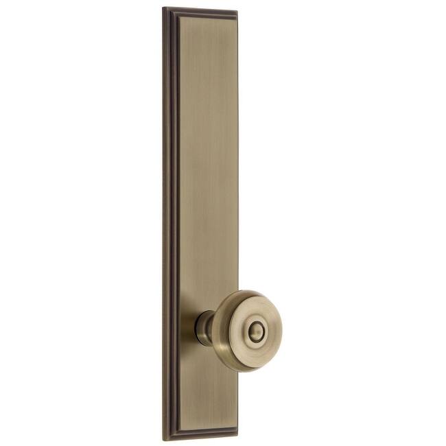 Grandeur Carre Solid Brass Tall Plate Rose Left Handed Privacy Door