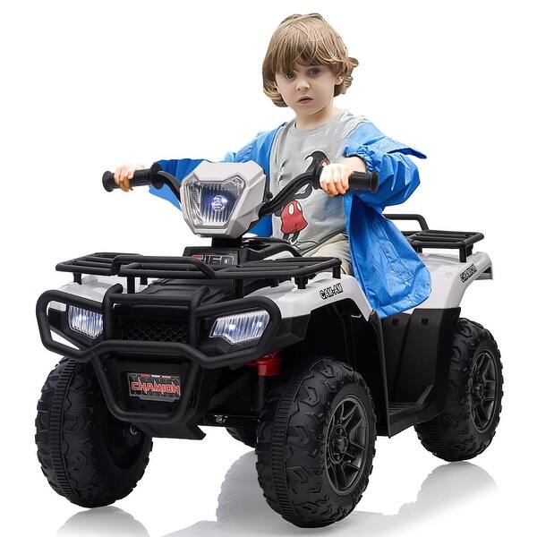 slide 2 of 30, 12V Ride on ATV for Kids White