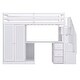 preview thumbnail 38 of 36, Twin Loft Bed with Desk, Wardrobe, and Drawers, Space Saver