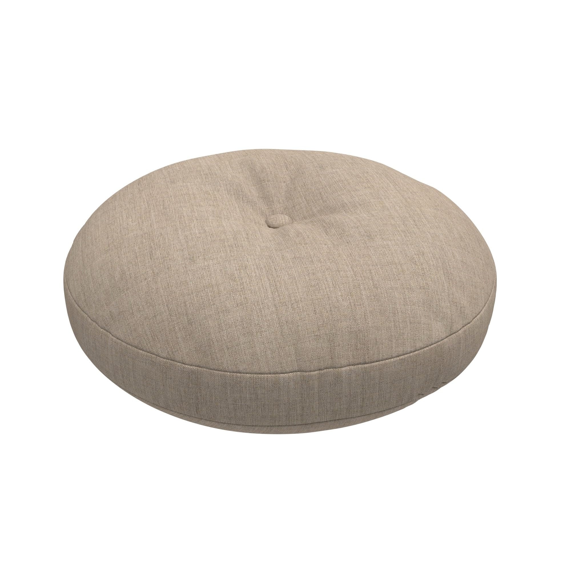 Covers&All Sunbrella Round Tufted Seat Cushion with Button Accent
