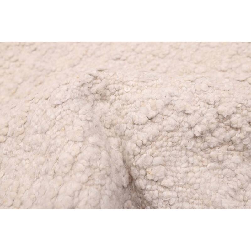 ECARPETGALLERY Hand-knotted Looma Light Grey Wool Rug - 8'0 x 9'11