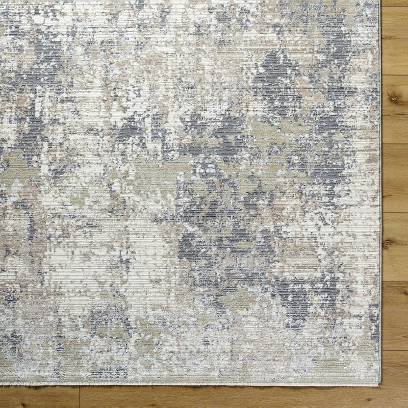 Brenda Modern Abstract Fringed Area Rug