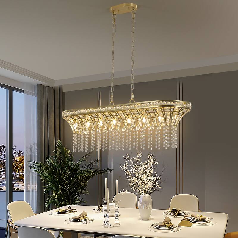 Modern Crystal Chandelier - Luxury Pendant Ceiling Light Pendant Light for Dining Room, Kitchen Island, or Living Room