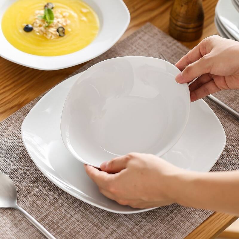 MALACASA Elisa 24-Piece Dinnerware Set (Service for 6)