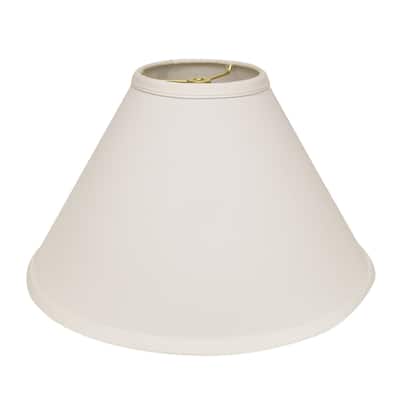 Cloth & Wire Deep Cone Hardback No Slub Lampshade with Washer Fitter, White Natural Fabric Lampshade
