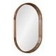 preview thumbnail 11 of 23, Kate and Laurel Hutton Wood Framed Capsule Mirror 24x36 - Rustic Brown