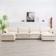 preview thumbnail 57 of 153, Corduroy Sectional Sofa with Removable Ottomans & Ultra-soft Cushions for Living Room & Bedroom