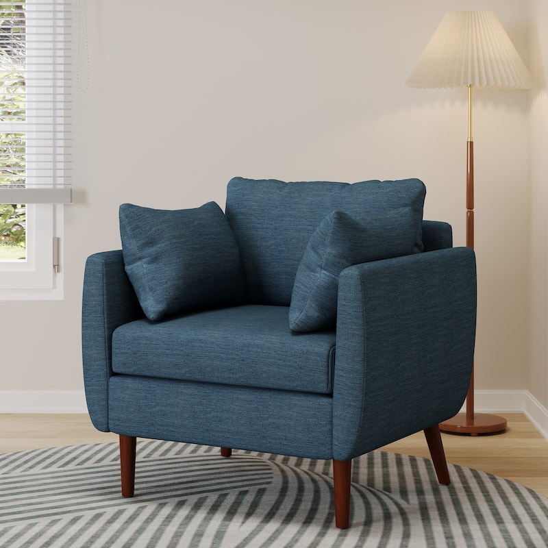 Gould Upholstered Club Chair with Accent Pillows by Christopher Knight Home