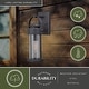 preview thumbnail 3 of 5, VAXCEL Cumberland 16.25 in. H 1-Light Rust Iron Dusk to Dawn Sensor Rustic Outdoor Wall Sconce, Steel, Clear Seeded Glass Shade
