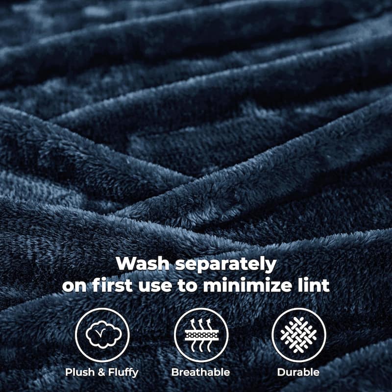 Superior Solid Fluffy Fleece Blanket, Plush and All Season