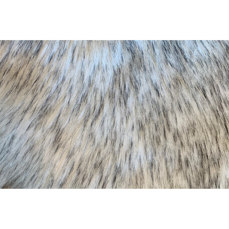 Ovella Home Premium Luxurious Faux Sheepskin 2-Pelt Plush Shag Accent Rug - 3' x 4' - 3' x 4' - White/Black