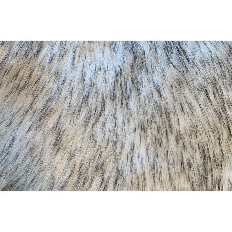 Ovella Home Premium Luxurious Faux Sheepskin 8-Pelt Plush Shag Area Rug - 6' x 8' - 6' x 8' - White/Black