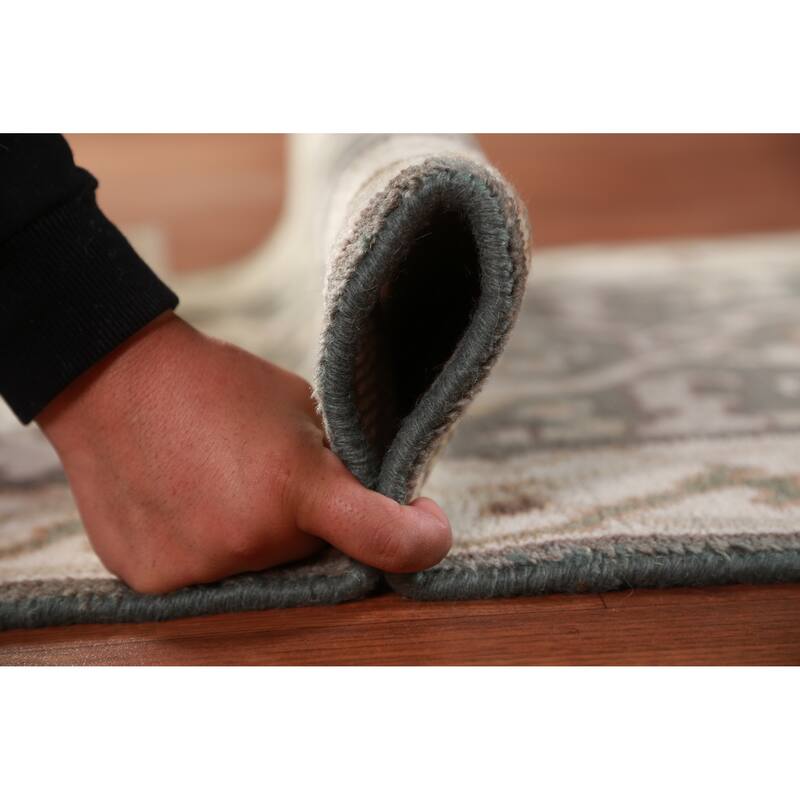 Gray Oushak Oriental Runner Rug Handmade Wool Carpet - 2'7" x 9'9"