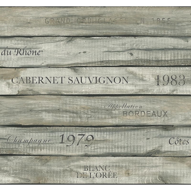 Seabrook Designs Preston Faux Wine Crate Unpasted Wallpaper