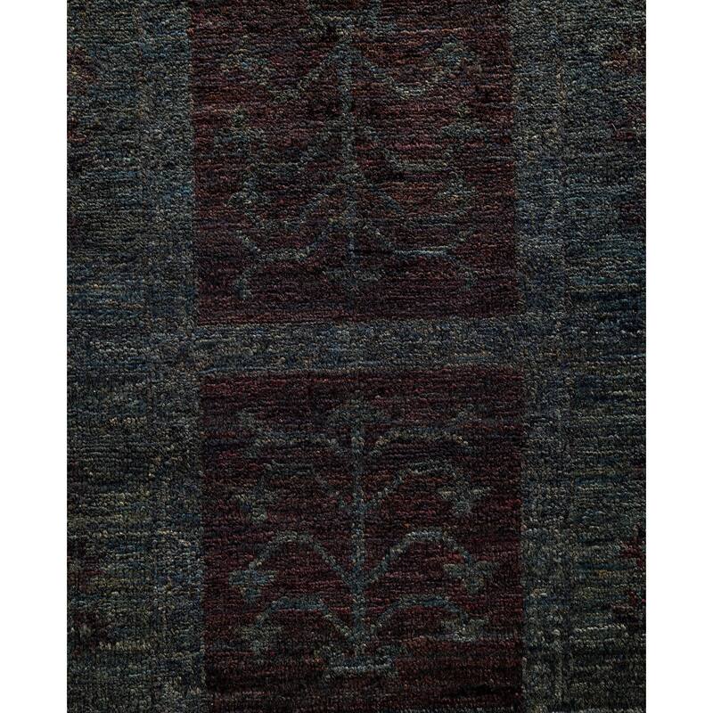 Overdyed One-of-a-Kind Hand-Knotted Area Rug - Gray - 12' 3" x 17' 6"