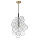 preview thumbnail 7 of 7, 1-Light Modern Chandelier Cluster Clear Swirled Glass Globe Bubble Light with 1 Bulb Included