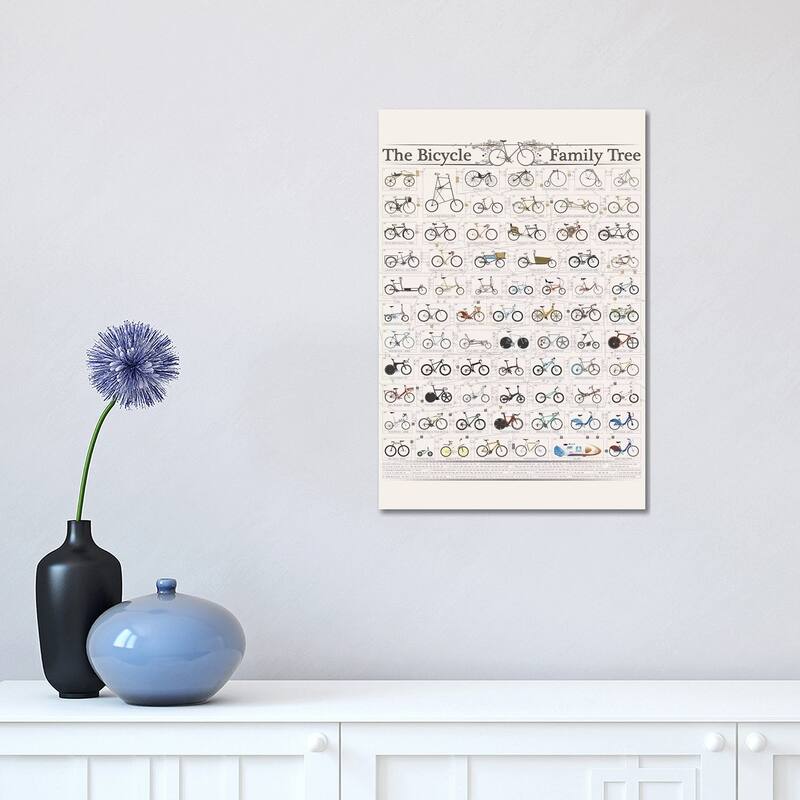 iCanvas "Bicycle Family Tree" by WyattDesign Canvas Print - 18x12x1.5