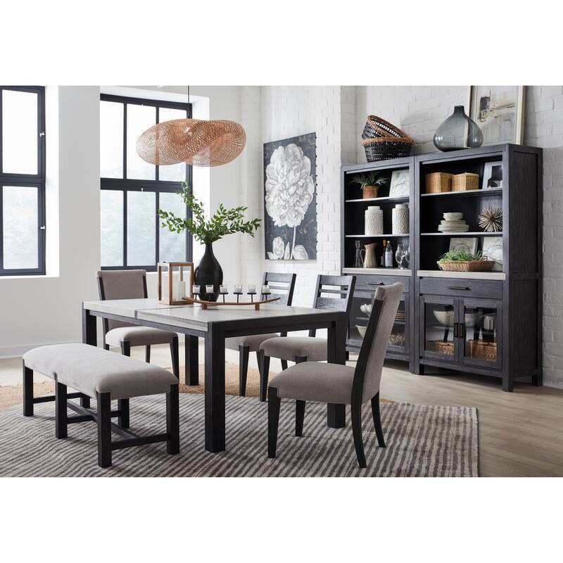 Magnussen Home Plum Creek Ravenwood Black Rectangular Dining Table - 40''W x 80''D x 30''H