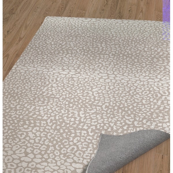 Cheetah Ivory On Taupe Area Rug By Kavka Designs Overstock 31960501