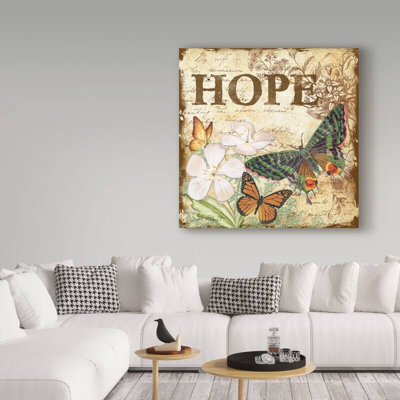 Jean Plout 'Inspirational Butterflies Hope' Canvas Art