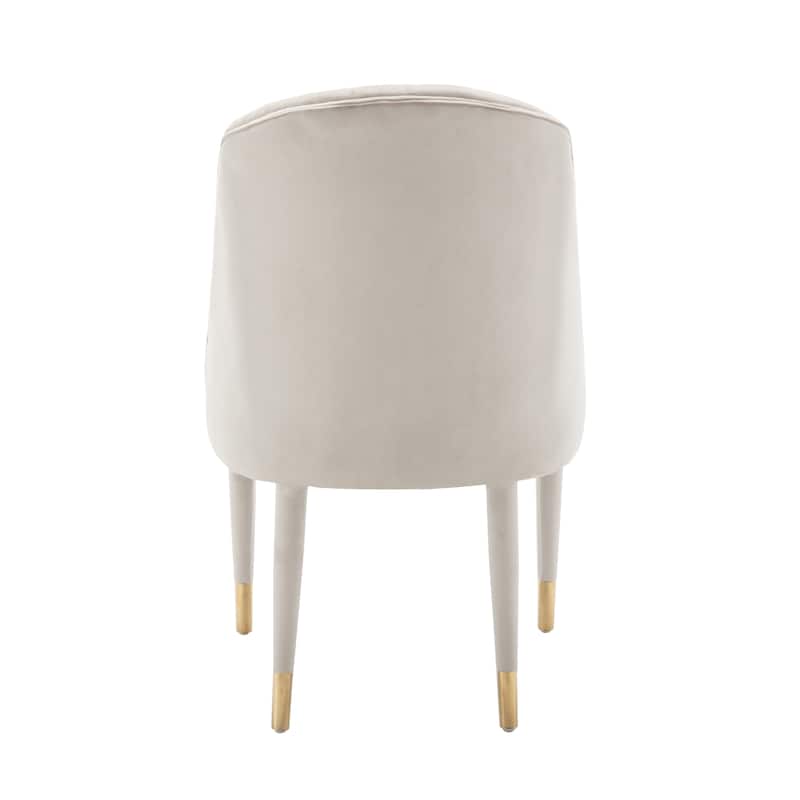 Porthos Home Wren Velvet Dining Chairs with Velvet Covered Rubberwood Legs, Set of 2