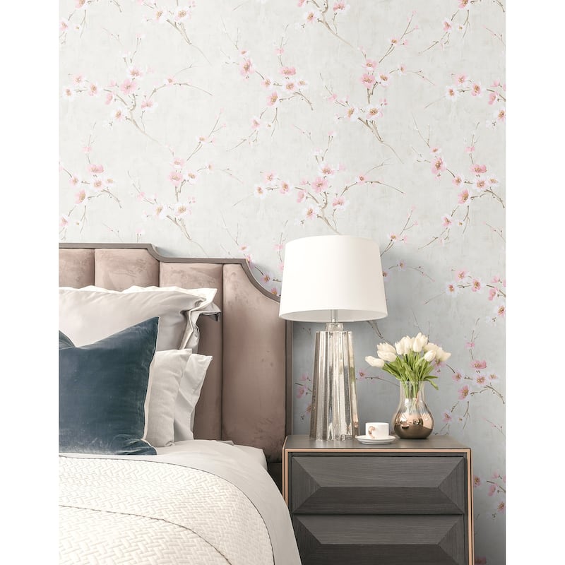 Seabrook Designs Koi Silk Road Dogwood Unpasted Wallpaper
