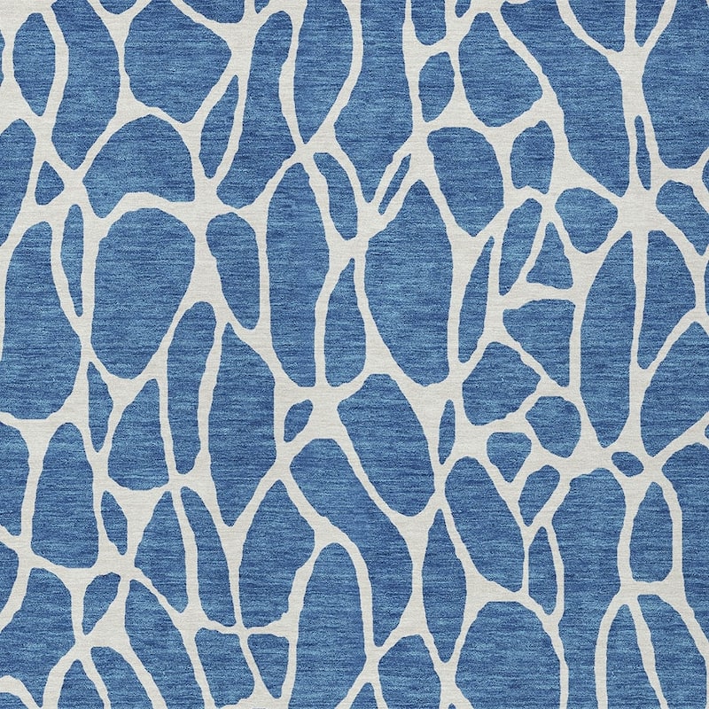 HomeRoots Geometric Transitional Rectangle Outdoor Rug