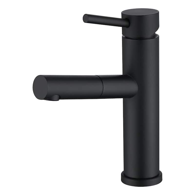 MEPO Single Hole Pullout Spout Faucet - 7'' x 7'' x 2'' - Black