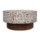 preview thumbnail 2 of 6, Mila Coconut Shell Round Pedestal Coffee Table by East at Main