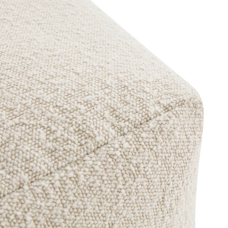 Poly and Bark Metz Pouf in Crema White Boucle