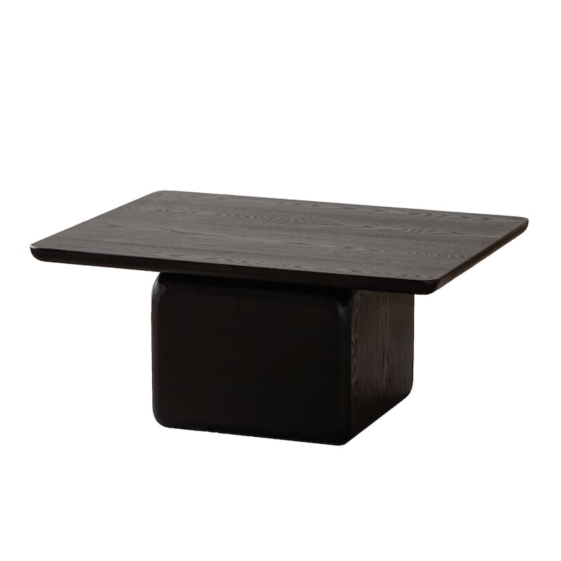 Vintage Fashion Style Square Coffee Table Set with Wood Grain Finish(Set of 2)