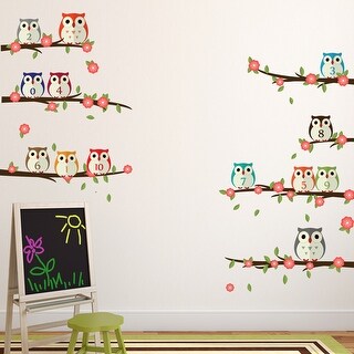 Walplus Owl Learning Numbering Wall Sticker DIY Nursery Decor Decal